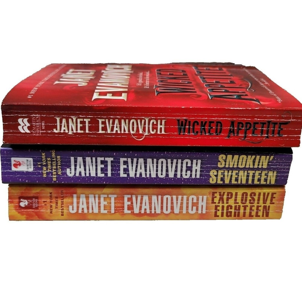 Janet Evanovich Book Lot 3‎ Paperback Wicked Appetite Smokin 17 Explosive 18